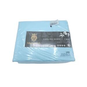 Marquess Cooling Fibre Sheet Set King Size Light Blue 2000TC